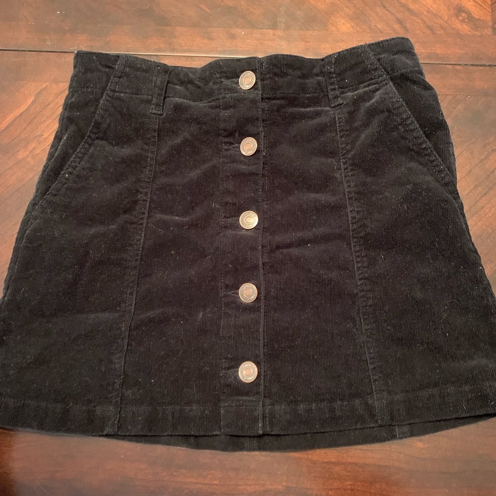 ⚡️corduroy F21 button up skirt